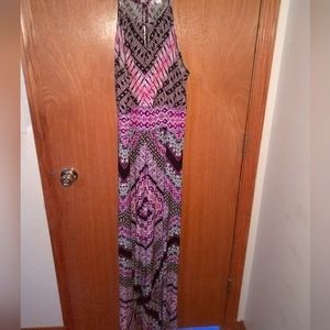 London Style Keyhole Halter Maxi Dress size 14